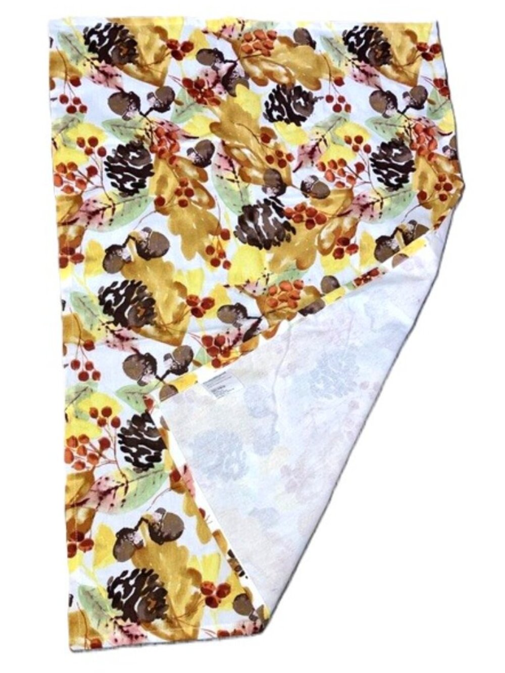 Crate & Barrel Fall Foliage Dishtowel Kitchen Towel Autumn Leaves 20 x 30 inches